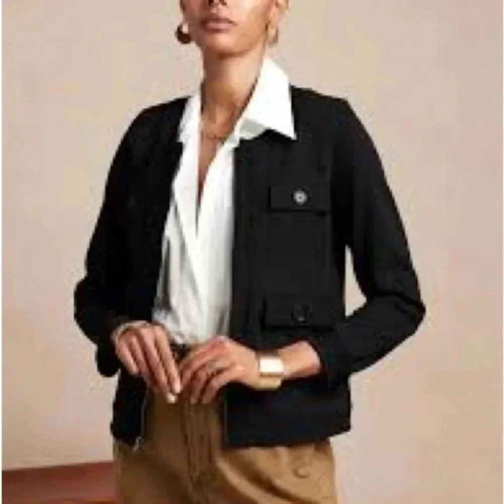 Banana Republic Womens Utility Knit Full zip Jacket size Small